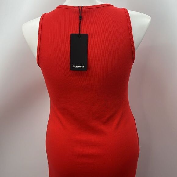 True Religion Poppy Red lace up midi dress XL - Picture 6 of 7